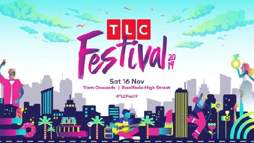TLC Festival 2019 key visual: a colourful city skyline with the festival logo